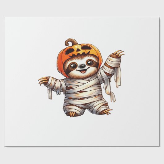 Papier Cadeau Sloth Mummy Halloween Classic T-Shirt (Plat)