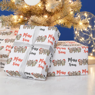 Papier Cadeau Sloth Noël Animaux mignonnes Sloth Wrapp