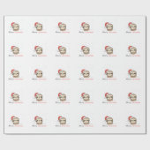Papier Cadeau Sloth Noël Neige Hiver Animaux Fentes (Plat)
