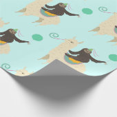 Papier Cadeau Sloth Riding Llama Anniversaire (Coin)