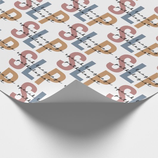 Papier Cadeau SLP Voix Pathologiste Motif rétro (Coin)