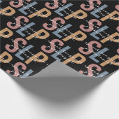 Papier Cadeau SLP Voix Pathologiste Motif rétro (Coin)