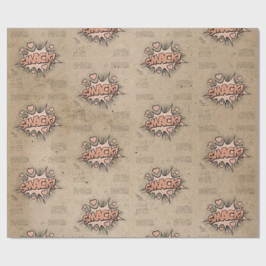 Papier Cadeau SMACK ! Vintage Comic Book (Plat)