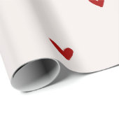 Papier Cadeau Small red hearts (Coin rond)