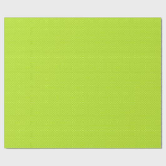 Papier Cadeau Small White Polkadots On Lime Green Wrapping Paper (Plat)