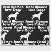 Papier Cadeau Smart Women Love Pitbulls Wrapper Paper (Plat)