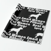 Papier Cadeau Smart Women Love Pitbulls Wrapper Paper (Déroulé)