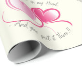 Papier Cadeau Smile in My Heart Valentine's (Coin rond)