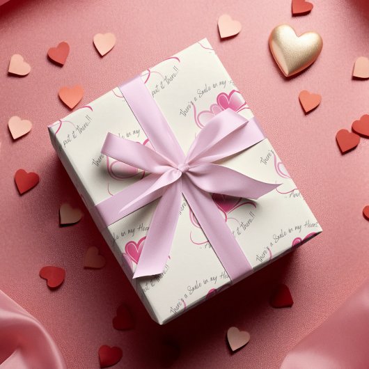 Papier Cadeau Smile in My Heart Valentine's