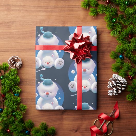 Papier Cadeau Smile Pup : Glace râpée Dreamland & Ours polaire (Cadeau de vacances)