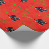 Papier Cadeau Smoking de chat de minou de Noël (Coin)