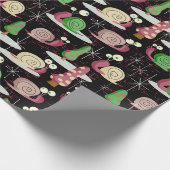 Papier Cadeau Snails de Noël - Rétro du milieu du siècle — (Coin)