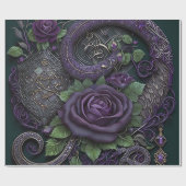 Papier Cadeau Snake Celtique noeud pourpre (Plat)