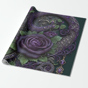 Papier Cadeau Snake Celtique noeud pourpre