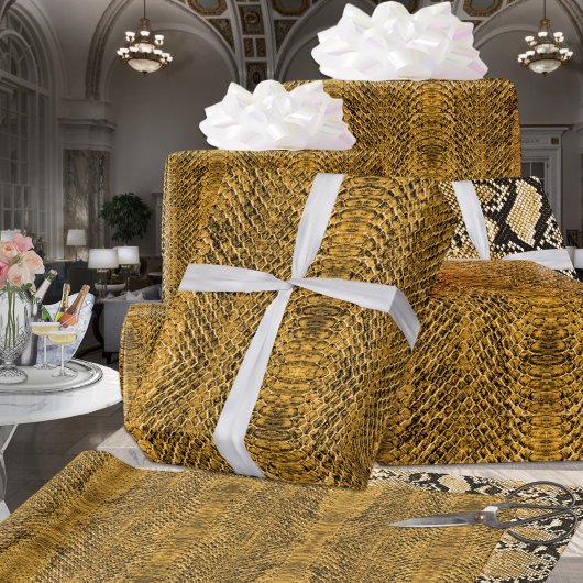 Papier Cadeau Snakeskin Viper Or