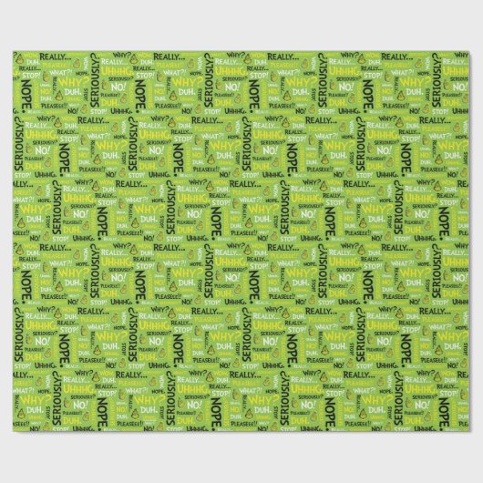 Papier Cadeau Snarky Grinch | Grinch Snarky Phrase Pattern (Plat)