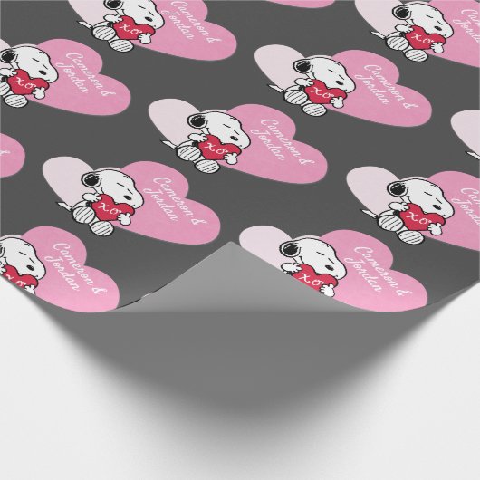 Papier Cadeau Snoopy Hugs & Kisses (Coin)