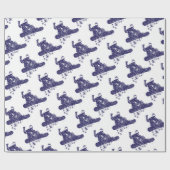 Papier Cadeau Snow-Boarder (Plat)
