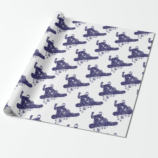 Papier Cadeau Snow-Boarder (Déroulé)