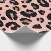 Papier Cadeau Snow Leopard noir gris beige arrière - plan sans c (Coin)