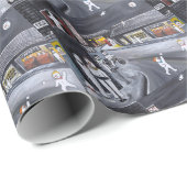 Papier Cadeau Snow Town Painting by Alfred Fox (Coin rond)