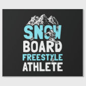Papier Cadeau Snowboard Freestyle Athlète (Plat)