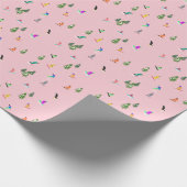 Papier Cadeau Snowboarders rose Illustration du snowboard (Coin)