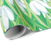 Papier Cadeau Snowdrops de printemps (Coin rond)