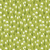 Papier Cadeau Snowdrops Printemps vert Pâques