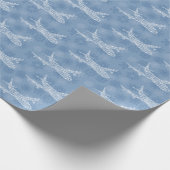 Papier Cadeau Snowflake Avion en bleu -  (Coin)