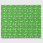 Papier Cadeau Snowflake Avion en vert - (Plat)