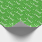 Papier Cadeau Snowflake Avion en vert - (Coin)