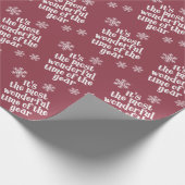 Papier Cadeau Snowflake blanc le texte le plus Merveilleux du te (Coin)