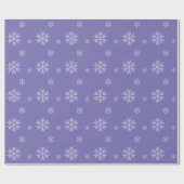 Papier Cadeau Snowflake Motif Lavande moderne Vacances d'hiver (Plat)