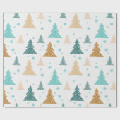 Papier Cadeau Snowflake Motif sapin de Noël (Plat)