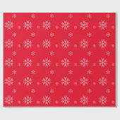 Papier Cadeau Snowflake Motif Vacances d'hiver modernes (Plat)
