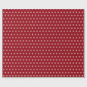Papier Cadeau Snowflake Red (Plat)