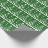 Papier Cadeau Snowflake sapin de Noël vert (Coin)