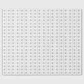 Papier Cadeau Snowflakes Abstraits De Noël Blanc Et Gris (Plat)