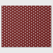 Papier Cadeau Snowflakes blanc bourgogne vin maroon motif mignon (Plat)