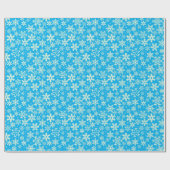 Papier Cadeau Snowflakes bleu et blanc élégants snowflakes (Plat)