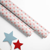 Papier Cadeau Snowflakes et Blue Trees nordiques de Noël