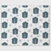 Papier Cadeau Snowflakes et boîtes cadeaux (Plat)