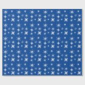 Papier Cadeau Snowflakes Mix Geometrique Blue (Plat)
