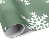 Papier Cadeau Snowflakes Motif Vacances Papier d'enveloppement (Coin rond)