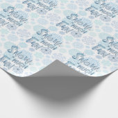 Papier Cadeau Snowflakes NEIGE BEAUCOUP AMUSANT Aquarelle Rétro  (Coin)