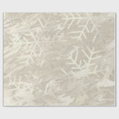 Papier Cadeau Snowflakes Noël Vacances Marbre d'ivoire Crémeux (Plat)