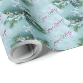 Papier Cadeau Snowflakes patterned gift wrap (Coin rond)