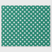 Papier Cadeau Snowflakes Pepper Green motif (Plat)