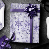 Papier Cadeau Snowflakes rustiques | Lavande violette scandinave